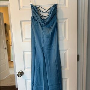 Hello Molly Strapless Blue Dress